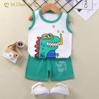 Childrens Suit 2-piece Set Baby Boy Summer New Style Cartoon Pattern Boy Vest T-shirt+Pants Girl Letter Printing Kids Clothes  by Hs2023