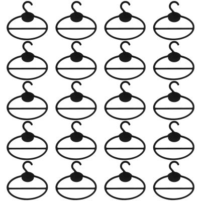 Scarf Shawl Tie Holder Organizer Oval Plastic Hangers Storage Hangers Black Size:13.5cm(Length)x 12.5cm(Diameter)x 13.5cm(Height)x1.9cm(Hook Mouth)