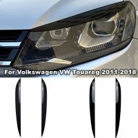 For Volkswagen VW Touareg 2011 2012 2013 2014 2015 2016 2017 2018 Headlights Eyebrow Eyelids Chrome Trim Cover Car Styling