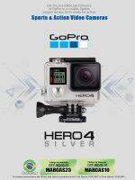 Gopro HD Hero 4 Silver Action กล้องวิดีโอโกโปรฮีโร่4กันน้ำกล้องเพื่อการกีฬาใสเป็นพิเศษ4K