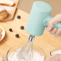 USB 2 In 1 Electric Milk Frother Garlic Chopper Masher Whisk Egg Beater 3-Speed Mixer Kitchen Handheld Automatic Frother Foamer