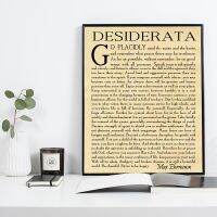 Desiderata บทกวีโปสเตอร์-Modern Graduation นักเรียนของขวัญ Wall Art ภาพวาดผ้าใบสำหรับตกแต่งบ้าน