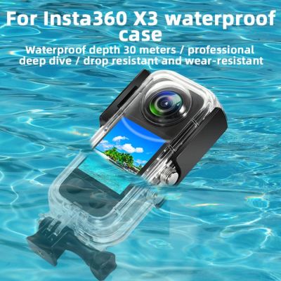 เคสสำหรับดำน้ำ X3 Insta360กระเป๋ากล้องกันน้ำสำหรับ Insta 360 X3ใต้น้ำกล่องป้องกันพาโนรามากล้องแอคชั่นแคมเมราอุปกรณ์เสริม