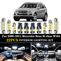 22Pcs LED interior License Plate light Kit For Mercedes Benz M ML class W164 ML320 ML350 ML420 ML450 ML500 ML63 AMG 2006-2011