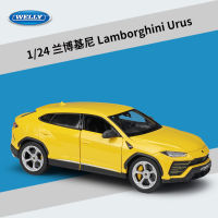 Welly 1:24 Lamborghini Urus SUV yellow off-road vehicle simulation alloy car model Collect gifts toy