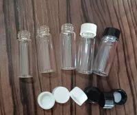 Lot of 50 bottles of 5ml Clear Glass Bottles with Plastic Screw Cap Empty Vials Sample Jars wholesale Travel Size Bottles Containers