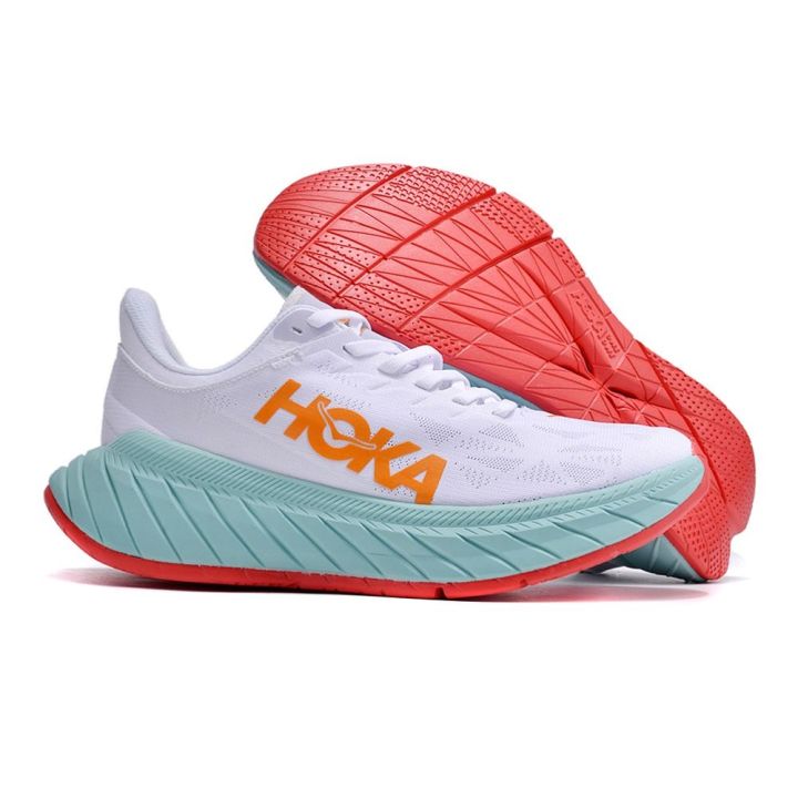 ต้นฉบับใหม่-hoka-คาร์บอน-x2รองเท้าวิ่งหนึ่งที่มีน้ำหนักเบากันกระแทกทางไกลผู้ชายผู้หญิงการจัดส่งสินค้าไลฟ์สไตล์กลางแจ้งรองเท้าผ้าใบ