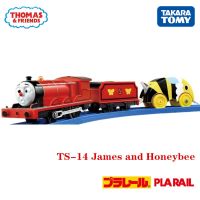 Takara Tomey Tomey Tomica Plarail TS-14เจมส์และรถไฟผึ้งชุดประกอบโมเดลของเล่นขนาดเล็กดายแคสต์