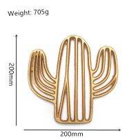 【SALE】 uy5675 LCH แผ่นความร้อนนกฮูกกวางสไตล์อเมริกันแบบนอร์ดิกแผ่นรองจานศิลปะจากโลหะ Tatakan Panci แผ่นรองแก้วแผ่นรองหม้อเหล็กสีดำแผ่นรองแก้ว
