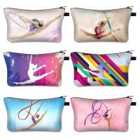 Rhythmic Gymnastics Cosmetic Bag Women Makeup Bags Ballet Dancer Girls Lipstick Cosmetic Holder Beauty Organizer Box For Travel