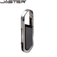 JASTER หนัง USB2.0แฟลชไดร์ฟปากกา Carabiner สำหรับธุรกิจ4GB 8GB 16GB 32GB 64GB Gratis Ongkir ของขวัญแฟชั่น