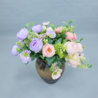 【DT】 hot  Simulation Flower Non-fading No Watering Faux Flower Not Wither Fine Workmanship 7 Head Artificial Peony Flower Wedding Decor