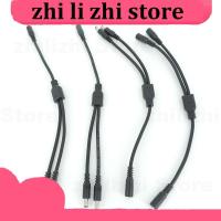 zhilizhi Store 10A 24v 36v 12V 1 male female to 2 way male female DC Power supply adapter connector extension Splitter Cable 5.5mmx2.1mm Plug