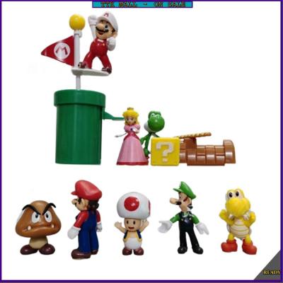 Super Mario Bros Luigi Princess 12pcs/set Super Mario Bros Family PVC Figures Toys Mario Luigi Wario Waluigi Toad Yoshi Princess Peach Donkey Kong Cake Topper Action Figure Kid Toy Gift Cake Topper