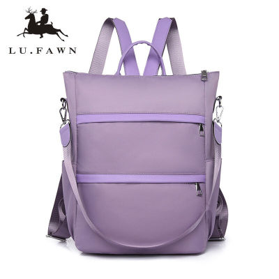 LU FAWN Fashional Durable เป้สะพายอ๊อกฟอร์ดผู้หญิงสวมใส่กระเป๋านักเรียนแล็ปท็อปกระเป๋าเป้สะพายหลังความจุใหญ่โรงเรียนหญิงกระเป๋าเป้สะพายหลัง (1284)