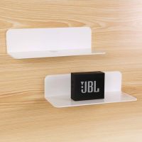 Wall Mounted Shelf Home Living Room Bedroom Clock Speaker Organizer Acrylic Adhesive Shelf