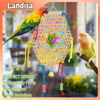 Bird Parrot Toys Hanging Foraging Shredder Toys Bamboo Weaving Parrot Chewing Toy For Finches Lovebird Parakeets