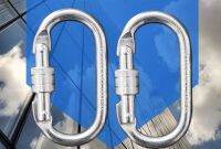 คาราบิเนอร์ ทรงโอ  รับน้ำหนักได้ 23KN Carabiner tyep-O  เกลียวหมุน