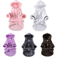 Pet Dog Towel Pajama With Hood Thickened Luxury Soft Cotton Hooded Bathrobe Quick Drying And Super Absorbent Dog Bath Towel Clothing Shoes Accessories