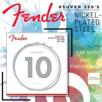 ( Wowww+++ ) สายกีตาร์ไฟฟ้า Fender Super 250S Nickel-Plated Steel Strings #250R (.010-.046) ราคาถูก อุปกรณ์ ดนตรี อุปกรณ์ เครื่องดนตรี สากล อุปกรณ์ เครื่องดนตรี อุปกรณ์ ดนตรี สากล