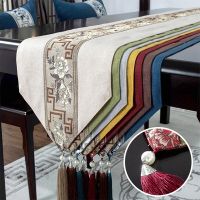 【LZ】✁✟۞  Table Runner Chinese StyleCotton and Linen Material With The Same Placemat and Pillowcase. Tea Towel Tablecloth Tea Cloth