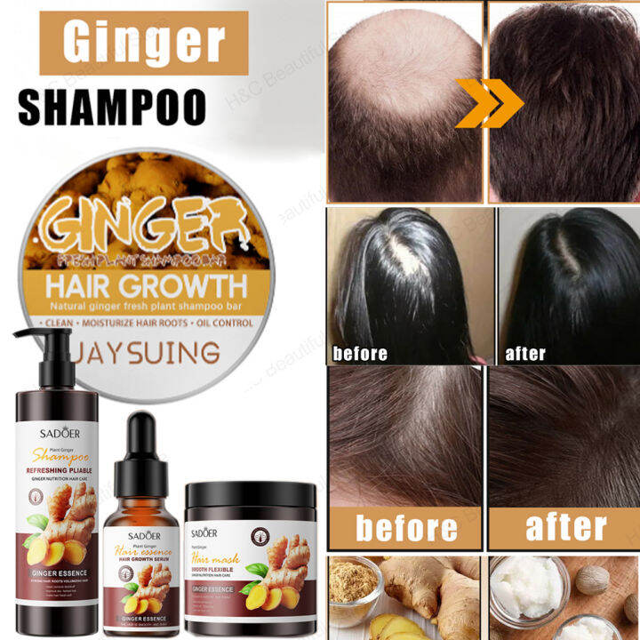 Malaysia Stock 500ml Sadoer Ginger Juice Hair Growth Shampoo Essence Hair Mask Anti Hair Loss 5503