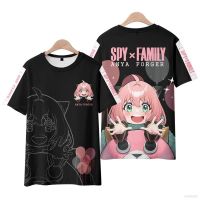 Jason SPY FAMILY เสื้อยืด Anya Forger ท็อปส์สบายๆหลวมแขนสั้นอะนิเมะเสื้อยืดพิมพ์ลาย3D