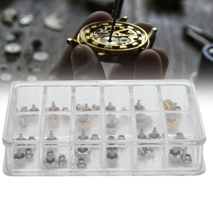 40pcs-watch-crowns-watch-waterproof-replacement-assorted-repair-tools-with-box