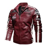 Vintage Men Motorcycle Leather Jackets 2022 Casual Mens PU Leather Jacket Fleece Bomber Coats Autumn Winter Mens Outerwear