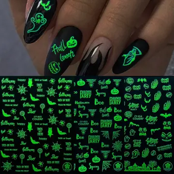 Halloween Christmas 3D Nail Stickers Spooky Skull Pumpkin Nail Art