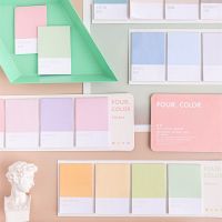 80 Pcs/lot Four-color Note Colored Card Hand Account Collage Material Paper Memo pads Message Fridge