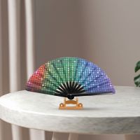 Watermelon Folding Fan Fruit Decor Japanese Style Foldable Japanese-style Polyester Printing Decorative