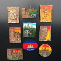 World Natural Heritage Angkor Wat Cambodia Fridge Magnet Souvenir 3d Resin Colored Crafts Magnetic Refrigerator Paste Decor