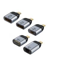 [LUNA electronic accessories] Type C เป็น HDMI-รองรับ/DP1.4/VGA/MiniDP1.4/RJ45ฉายภาพปลั๊กอะแดปเตอร์4K/8K USB ชายวิดีโอ HD สำหรับผู้หญิง