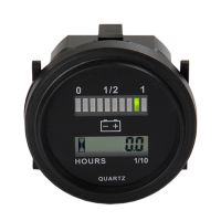 LED with Hour Meter Round Battery Indicator Meter Gauge 12/24V 36V 48V 72V for Boat Golf Cart Yamaha Club Cart Forklift