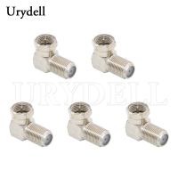 5pcs Connector F Female To F Male Plug Socket 90 Degree Right Angled TV Aerial Cable RF Coaxial AdapterAdhesives Tape