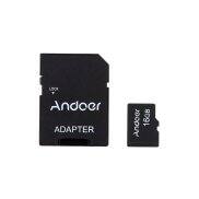 Andoer 16GB Lớp 10 thẻ nhớ TF thẻ + Bộ chuyển đổi thẻ TF cho máy ảnh