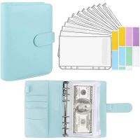 ₪✲☂ Gifts A6 PU Leather Budget Binder Notebook Cash Envelopes System Set with Binder Pockets for Money Budget Saving Bill Organizer