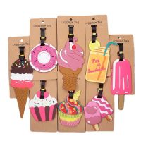 【DT】 hot  Cute Suitcase Tag Ice Cream &amp;amp Cake Travel Accessories Luggage Tag Silica Gel Suitcase ID Addres Holder Boarding Tag