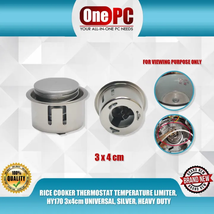 RICE COOKER THERMOSTAT TEMPERATURE LIMITER, HY170 3x4cm UNIVERSAL, SILVER, HEAVY DUTY Lazada PH