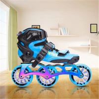 3 wheels 3X90mm / 3X110mm inline speed skates patines for kids 90mm 110mm PU wheel alloy CNC base Carbon Fiber Roller Sneaker Training Equipment