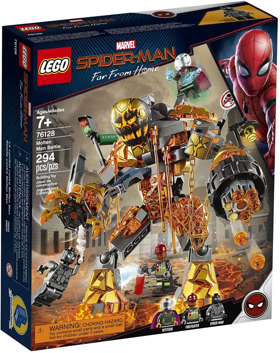 Hot sale ✪ LEGO Marvel Spider-Man xa nhà: Molten Man Battle 76128 Building  Set (294 miếng) đảm bảo chính hãng, Từ Đan Mạch 