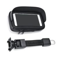 Motorcycle Telephone Holder Support Moto Bicycle Rear View Mirror Stand Mount Waterproof Scooter Phone Bag For Iphone For Xiaomi