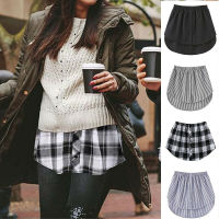 Women Mini Skirt Shirt Extenders Detachable Underskirt False Shirt Tail Adjustable Layering Fake Top Lower Sweep DIY Accessory