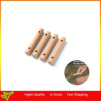 4Pcs Tent Awning Rope Fastener Adjuster Non slip Wooden Canopy Fixed Double Eye Wind Buckles Camping Tent Stopper Accessory