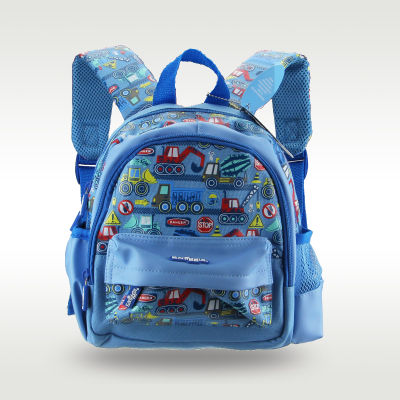 ออสเตรเลียเดิม Smiggle เด็กนักเรียนเด็กไหล่กระเป๋าเป้สะพายหลังสีฟ้าวิศวกรรมรถ1-4ปีกระเป๋าขนาดเล็ก11นิ้ว