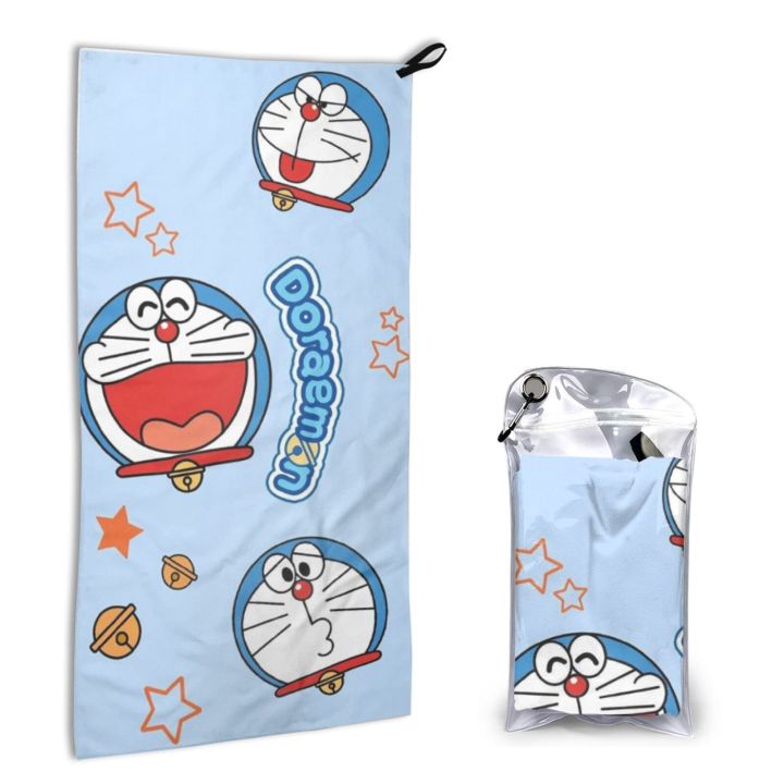 Doraemon Microfiber Travel Towel Soft Absorbent Quick Dry Towel Fitness  Towel For Swimming Beach Hiking Yoga Travel