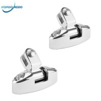 2PCS Marine Hardware 316 Stainless Steel Boat Bimini Top Mount Swivel Deck Hinge With Rubber Pad Boat Canoe Yacht Accessories Accessories