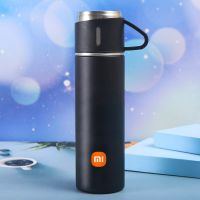 Xiaomi 304 Stainless Steel Tumbler Vacuum Thermal Flask Thermos Water Coffee Tea Portable Bottle With 3 Cups DropshipTH