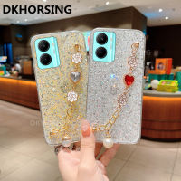 DKHORSING เคสโทรศัพท์ใหม่ VIVO Y36 Y27 Y78รักสร้อยข้อมือเพชร Camellia เคสกากเพชรส่องแสงเป็นประกายวิบวับ VIVOY36 4G 5G Vivo Y27ปลอกซิลิโคน5G